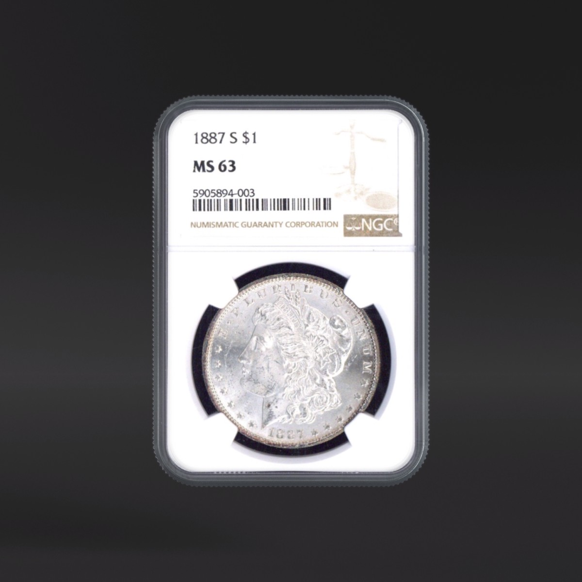 1887-S One Dollar NGC MS63